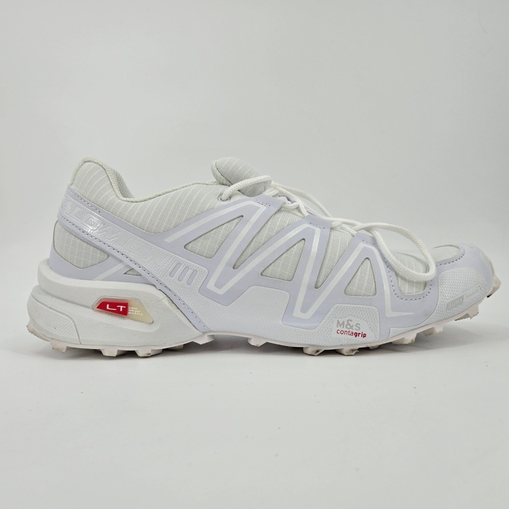 Salomon Speedcross 3 All White Triple White Trail Running Shoes Men's 13.5 EU 48